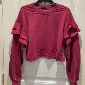 7 for Mankind Ruffle sleeve sweater
